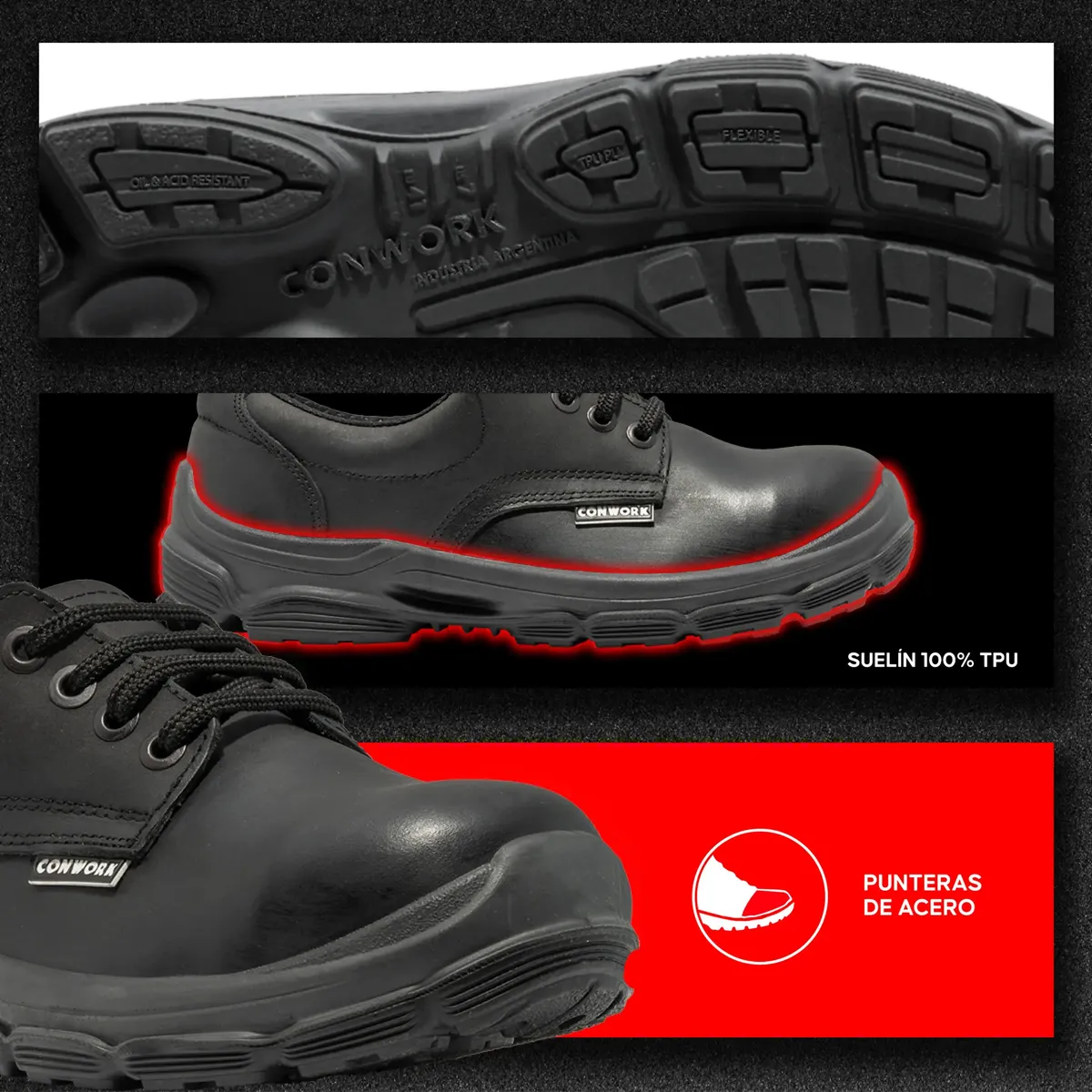 Zapato De Seguridad Industrial Conwork Dieléctrico